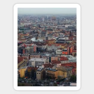 Aerial View of Central Milan Sticker